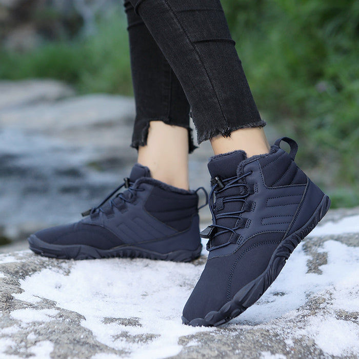 Bottes de neige pour hommes et couples, doublées en polaire, imperméables, rembourrées en coton pour l'extérieur