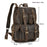 Large Capacity Crazy Horse Leather Backpack Travel Outdoor Flip