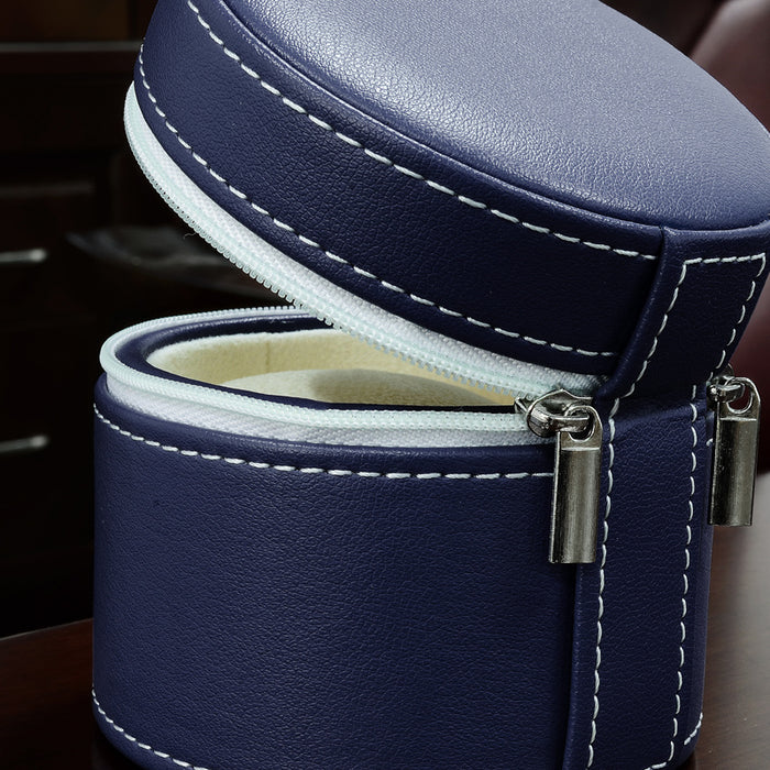 Organizador de relojes de viaje portátil y minimalista de cuero