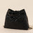 Genuine Leather Pleated ShoulderCrossbody Bag With Chain Strap