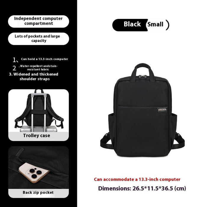 Simple Canvas Travel Large Capacity Women's Backpack