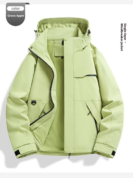 Veste imperméable monocouche printemps-automne, coupe-vent et imperméable, idéale pour les sports de plein air et le cyclisme.