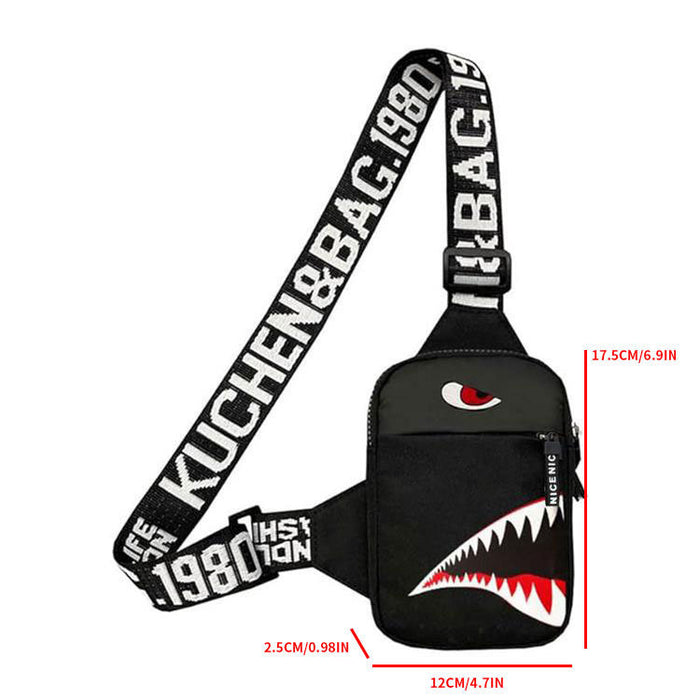 Men's Outdoor Travel Color Graffiti Shoulder Bag