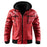 Chaqueta de cuero sintético para hombre, chaqueta de motocicleta, impermeable, a prueba de viento, de PU, estilo bombardero vintage con capucha extraíble 
