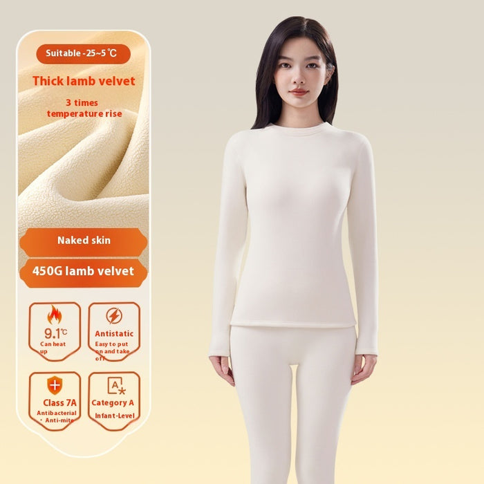 Women's Autumn Winter Berber Fleece Thermal Underwear