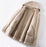 Women's Mid-Length Hooded Coat In Composite Leather And Fur