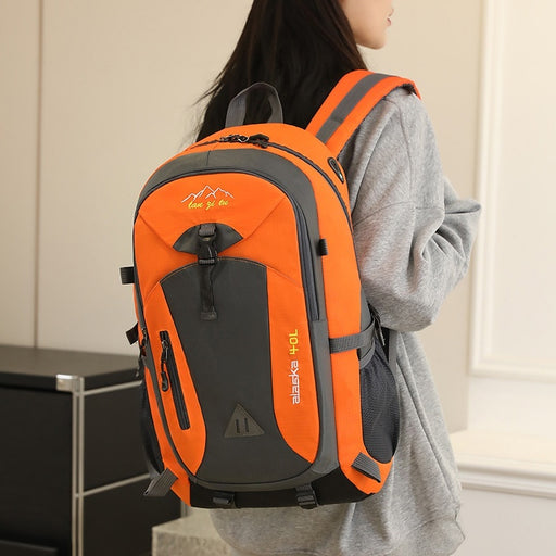 Mochila de poliéster de gran capacidad para hombre para actividades al aire libre y montañismo