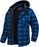 Men's Plaid Hooded Coat Winter Warm Button Zip-up Jacket Fashion Casual Thick Padded Long Sleeves Outerwear Clothing