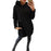 Half-high Neck Side-zip Hoodie With A Hood And Fleece-lined Pockets