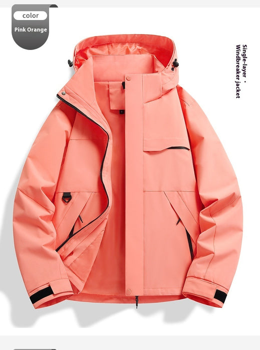 Veste imperméable monocouche printemps-automne, coupe-vent et imperméable, idéale pour les sports de plein air et le cyclisme.