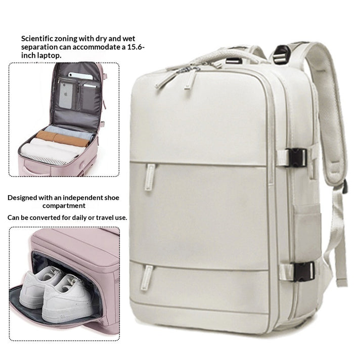 Sac à dos décontracté pour homme, imperméable, pour ordinateur portable, avec séparation sec-humide