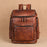 Genuine Retro Double-layer Cowhide Backpack For Men, Outdoor Leisure Travel Backpack