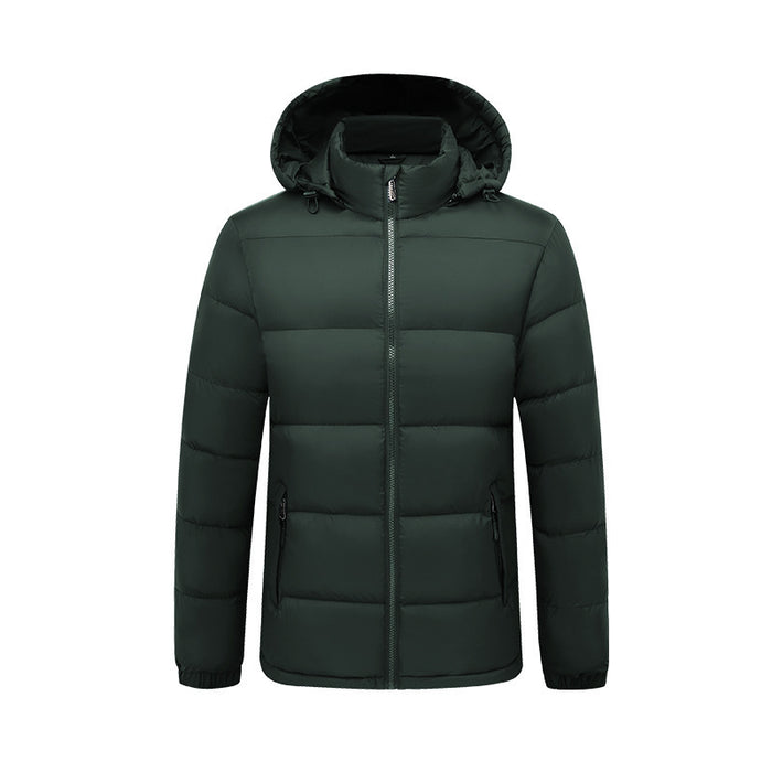 Hooded Cotton Jacket Men's Warm Quilted Jacket