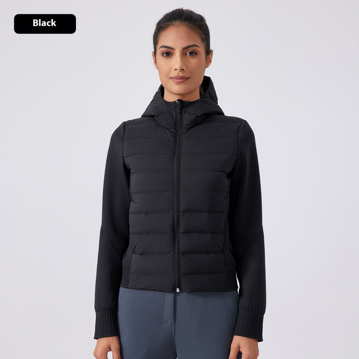 Doudoune fine à capuche pour femme, coupe-vent, imperméable et chaude