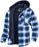 Men's Plaid Hooded Coat Winter Warm Button Zip-up Jacket Fashion Casual Thick Padded Long Sleeves Outerwear Clothing