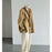 Womens Solid-Color Short Loose-Fit Double-Faced Cashmere Coat