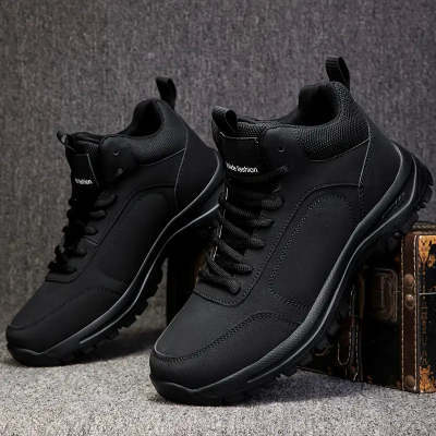 Bottes d'hiver Martin pour hommes, doublées en polaire, chaudes et décontractées