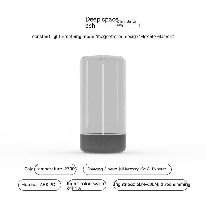 Nouvelle lampe de camping LED rechargeable Type-C, veilleuse portable haute transparence et résistante aux chutes, pour une ambiance créative.