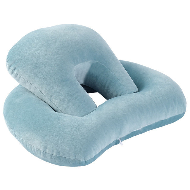 Almohada de escritorio en forma de U para la siesta, soporte para el cuello, cojín para asiento, reposacabezas, almohada de viaje para el cuello con reposabrazos