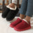 Zapatos de invierno de felpa de algodón para mujer y hombre, cálidos zapatos de gamuza para casa para padres, zapatos de jardín de suela gruesa de color sólido para exteriores