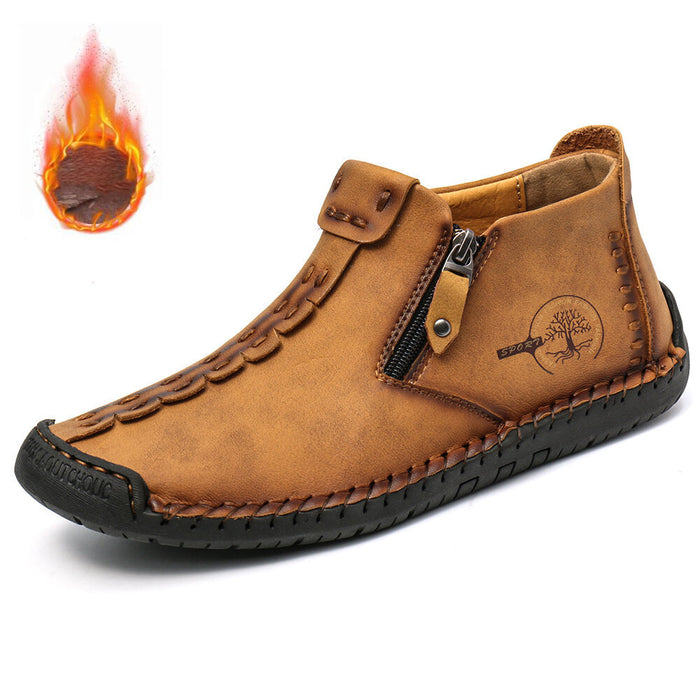 Botas Dr. Martens para hombre, con forro polar y acolchado de algodón, talla grande, con cremallera, para exteriores