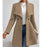 Slim-fit Long Fashion Lapel Women's Wool Coat