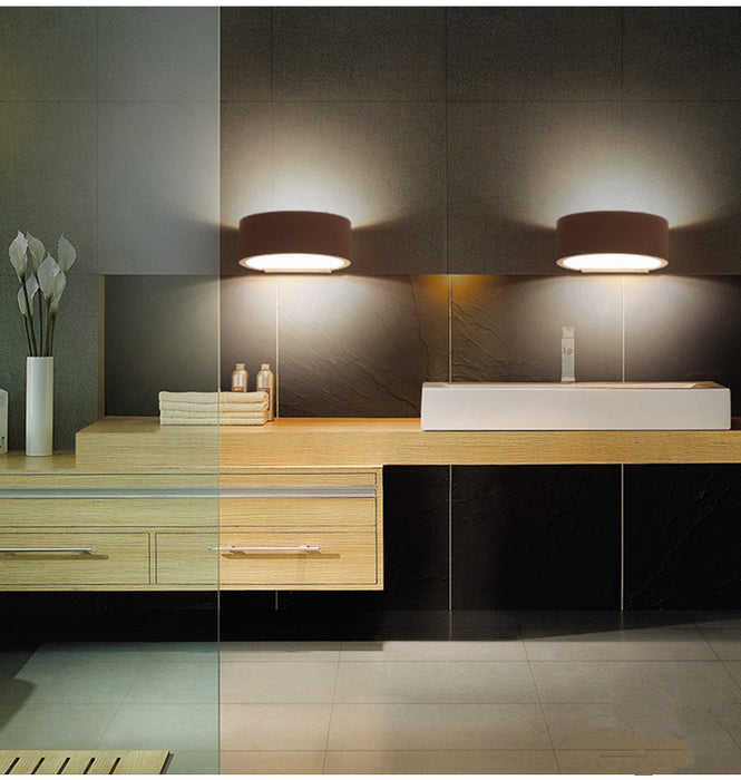 Lámpara de pared redonda para exterior Lámpara de pared de jardín moderna y sencilla para exterior