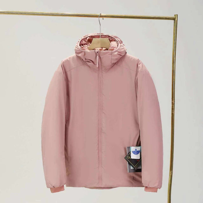 Couple's Cotton-padded Outdoor Waterproof Thermal And Windproof Ski Hooded Jacket