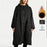 Fleece-lined Hooded Zip-up Leopard-print Coattrench Coat