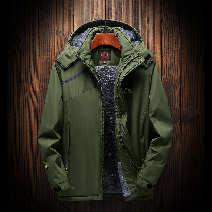Fleece-lined Thickened Outdoor Shell Jacket