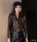 Women's Fashionable Leather Jacket Slim-Fit Coat