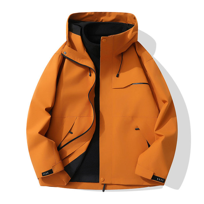 Chaqueta impermeable de algodón para exteriores para hombre
