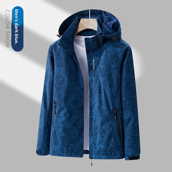 Women's Minimalist Printed Waterproof Outdoor Jacket