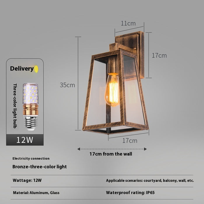 Lámpara de pared solar impermeable para exteriores