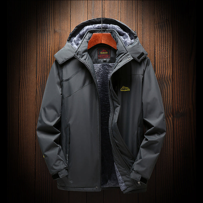 Fleece-lined Thickened Outdoor Shell Jacket