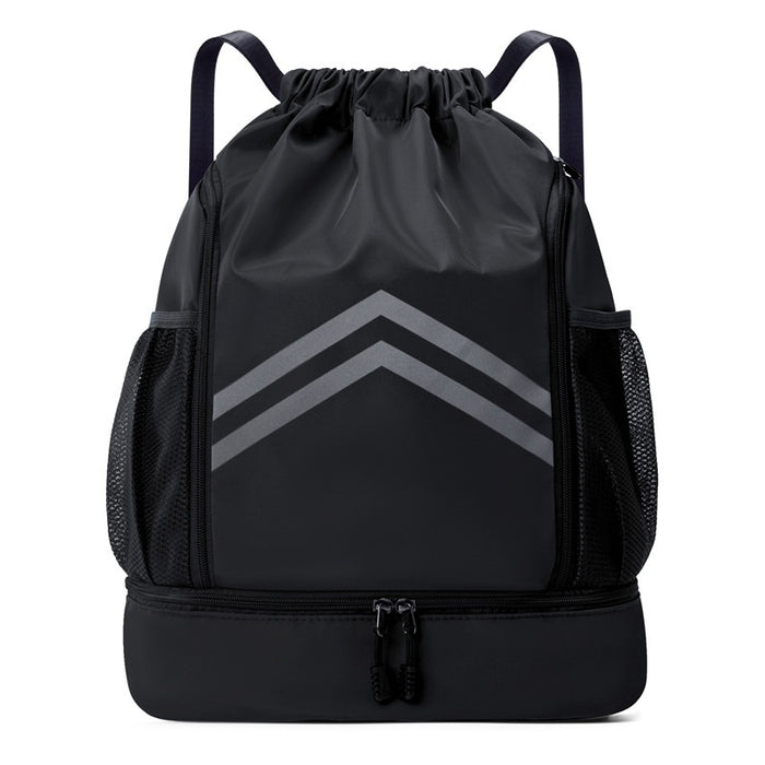 Men's Drawstring Drawstring Bag With Reflective Backpack For Sports