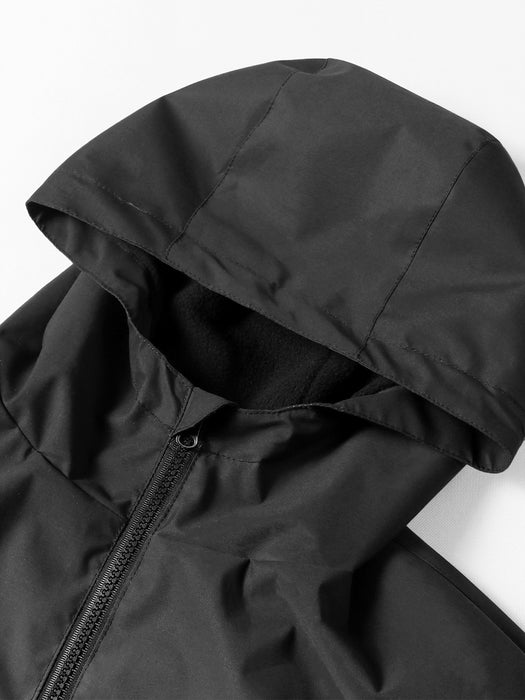 Men's Hooded Raincoat Men's Outdoor Mountaineering Shell Jacket Windproof Waterproof Men's Jacket Tide