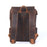 Mochila vintage de cuero Crazy Horse de gran capacidad