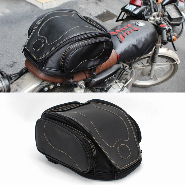 Retro Motorcycle Tail Bag Helmet Storage Waterproof