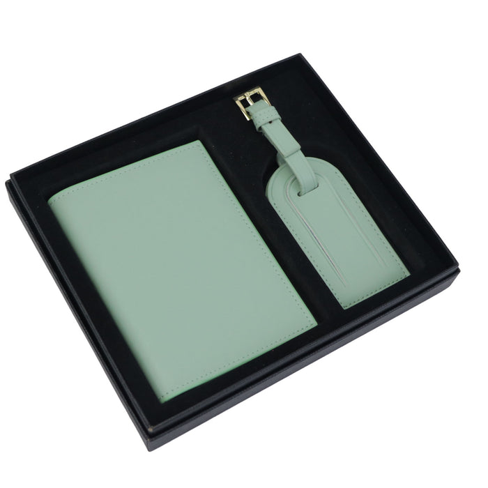 Porte-passeport simple et portable en cuir de vachette pleine fleur pour certificat de vaccination