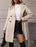 Women's Elegant Lace-up Solid Color Slim-fit Woolen Coat