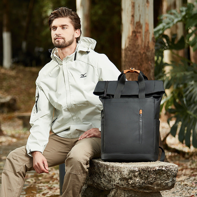 Sac à dos incurvé à fermeture latérale pour homme, idéal pour les loisirs et les déplacements