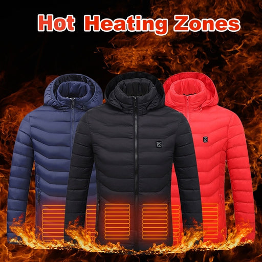 Nouvelle veste chauffante électrique USB en coton, vêtement thermique chauffant, gilet chauffant pour homme, vêtements d'hiver