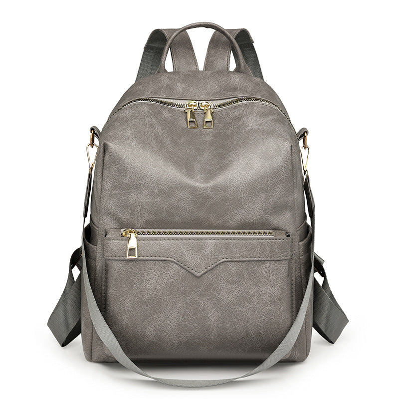 Sac à dos de voyage pour femme, style coréen, en PU souple, grande capacité, polyvalent, nouvelle collection printemps-été