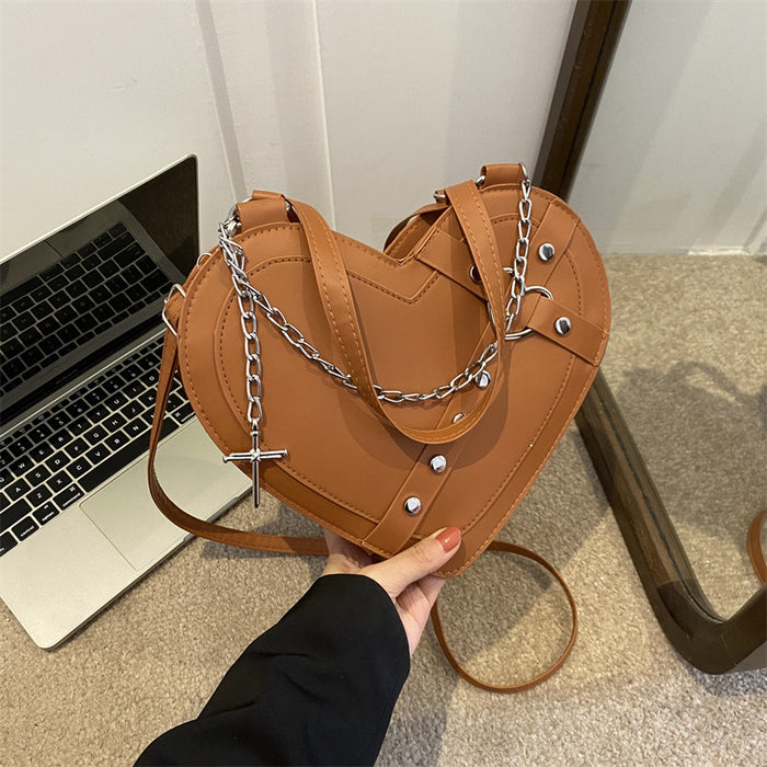 Sac bandoulière en forme de cœur, mignon et original, de style coréen