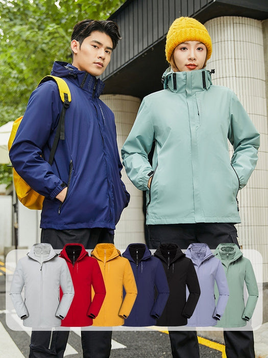 Chaqueta Shell Conjunto de dos piezas Abrigo Forro polar Extraíble Impermeable