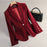 Slim-fit Casual Gold Velvet Blazer For Women