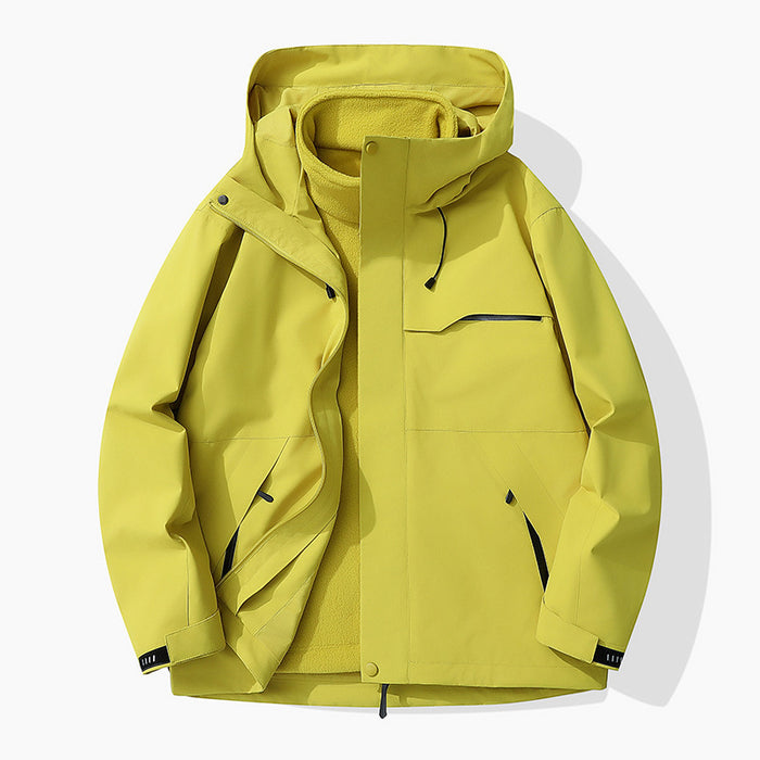 Chaqueta impermeable de algodón para exteriores para hombre