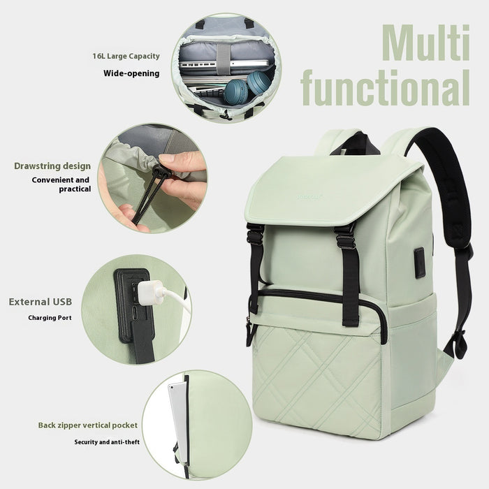 Mochila de viaje para colegiala, ligera y de gran capacidad.