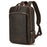 Double Zipper Main Bag Genuine Leather Large Capacity Crazy Horse Leather Outdoor Travel Leisure Backpack